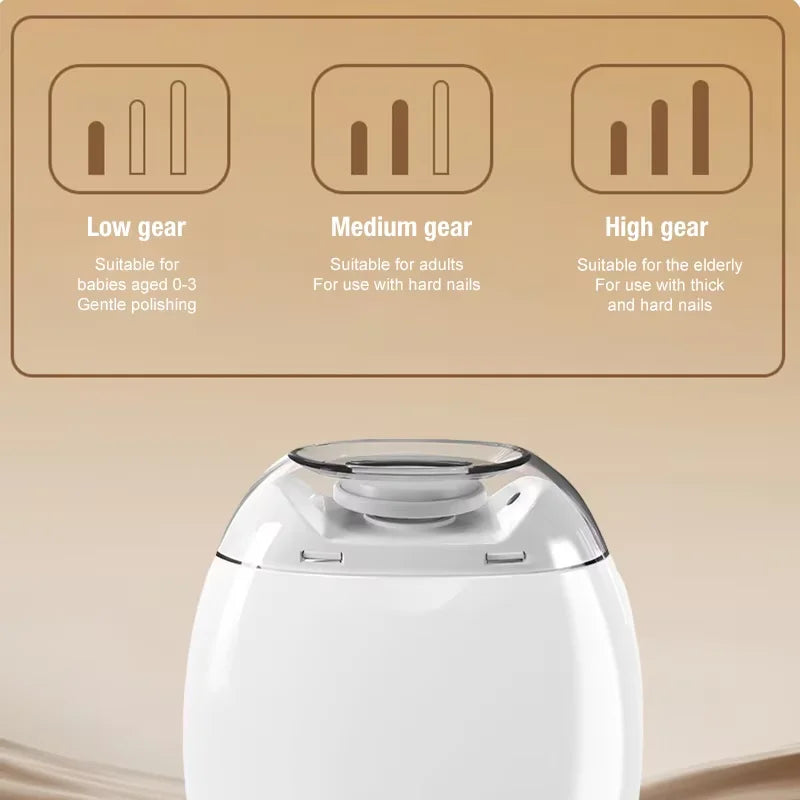 2 IN 1 Electric Nail Clipper Cutter With LED Light Automatic Nail Grinder Trimmer For Baby Adult Mini Manicure Tools Nail Care