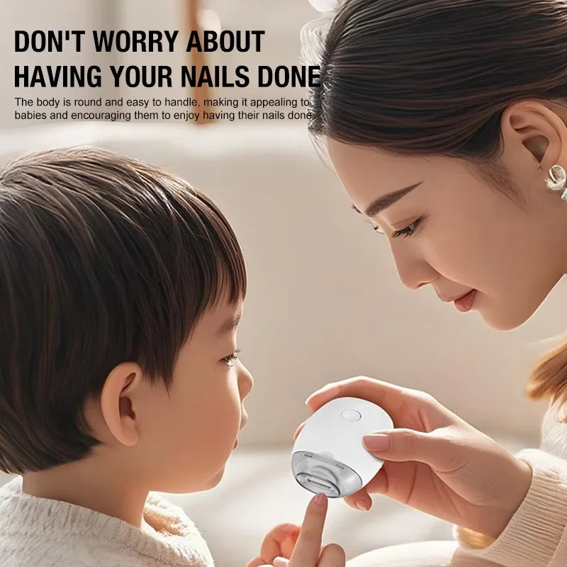 2 IN 1 Electric Nail Clipper Cutter With LED Light Automatic Nail Grinder Trimmer For Baby Adult Mini Manicure Tools Nail Care