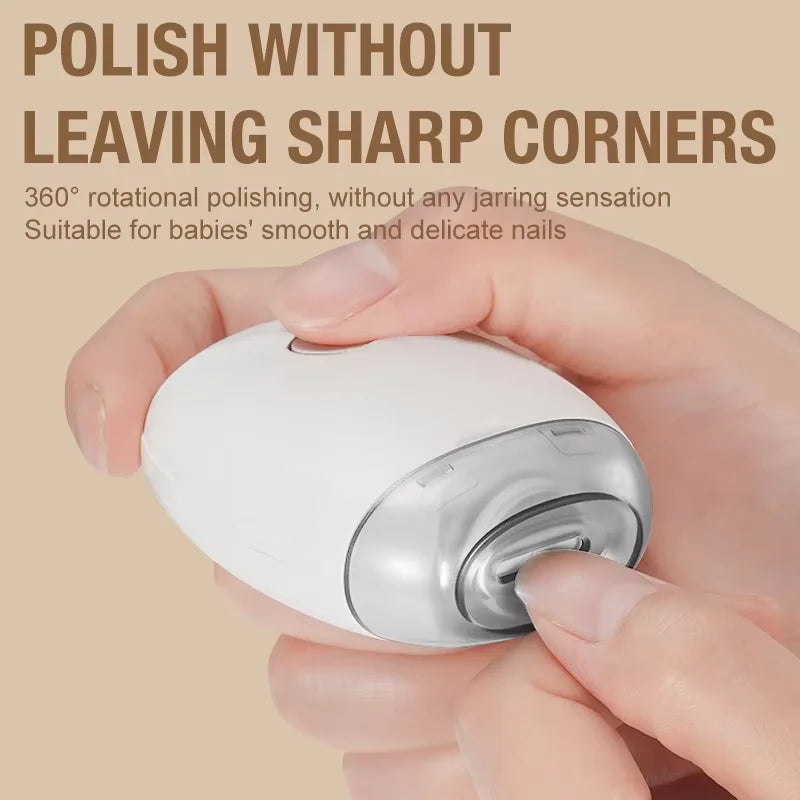 2 IN 1 Electric Nail Clipper Cutter With LED Light Automatic Nail Grinder Trimmer For Baby Adult Mini Manicure Tools Nail Care